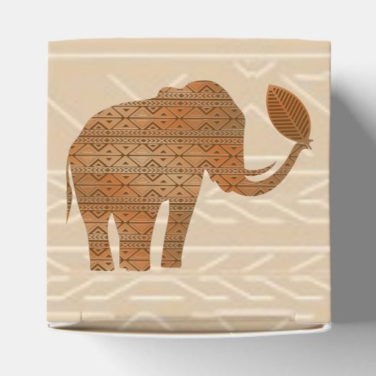 Elephant Tribal Kunstontwerp Bedankdoosjes (Bovenkant)