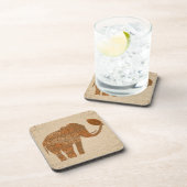 Elephant Tribal Kunstontwerp Bier Onderzetter (Rechterzijde)
