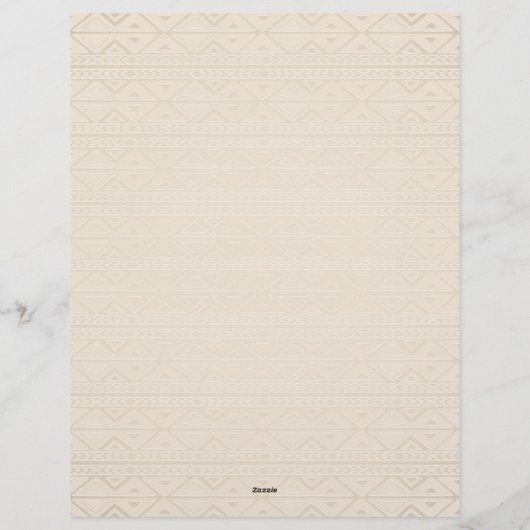 Elephant Tribal Kunstontwerp Briefhoofd (Achterkant)