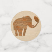 Elephant Tribal Kunstontwerp Confetti (Kleine voorkant)