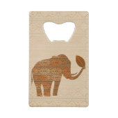 Elephant Tribal Kunstontwerp Creditkaart Flessenopener (Achterkant)