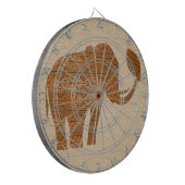 Elephant Tribal Kunstontwerp Dartbord (Voorkant Links)