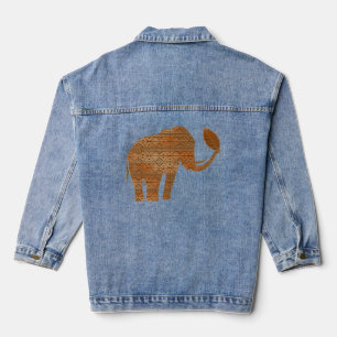 Elephant Tribal Kunstontwerp Denim Jacket