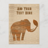 Elephant Tribal Kunstontwerp Feestdagenkaart (Voorkant)