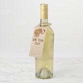 Elephant Tribal Kunstontwerp Flessenhanger (Schuin)