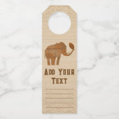 Elephant Tribal Kunstontwerp Flessenhanger (Achterkant)