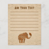 Elephant Tribal Kunstontwerp Flyer (Achterkant)