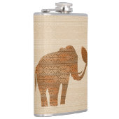 Elephant Tribal Kunstontwerp Heupfles (Rechts)