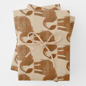 Elephant Tribal Kunstontwerp Inpakpapier Vel (In situ)