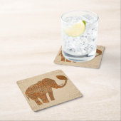 Elephant Tribal Kunstontwerp Kartonnen Onderzetters (Insitu)