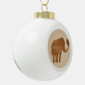 Elephant Tribal Kunstontwerp Keramische Bal Ornament (Links)
