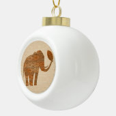 Elephant Tribal Kunstontwerp Keramische Bal Ornament (Rechts)