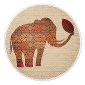 Elephant Tribal Kunstontwerp Keramische Knop (Voorkant)