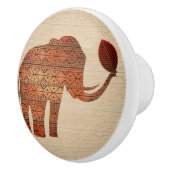 Elephant Tribal Kunstontwerp Keramische Knop (Rechts)