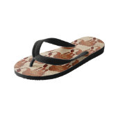 Elephant Tribal Kunstontwerp Kinder Teenslippers (Schuin)