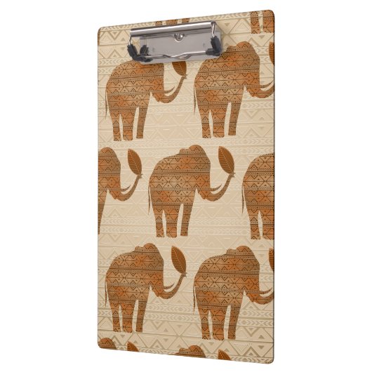 Elephant Tribal Kunstontwerp Klembord (Links)