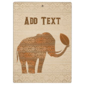 Elephant Tribal Kunstontwerp Klembord (Achterkant)