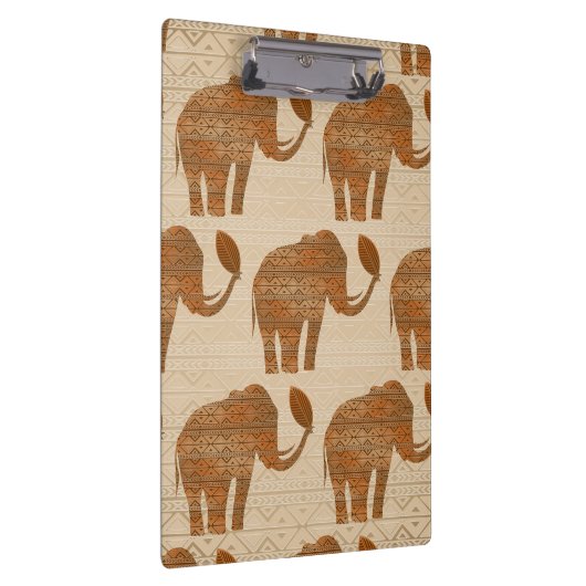 Elephant Tribal Kunstontwerp Klembord (Rechts)