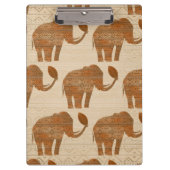 Elephant Tribal Kunstontwerp Klembord (Voorkant)