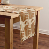 Elephant Tribal Kunstontwerp Korte Tafelloper (Voorbeeld)