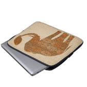 Elephant Tribal Kunstontwerp Laptop Sleeve (Voorkant onderkant)
