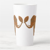 Elephant Tribal Kunstontwerp Latte Mok (Voorkant)