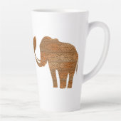 Elephant Tribal Kunstontwerp Latte Mok (Rechts)