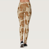 Elephant Tribal Kunstontwerp Leggings (Achterkant)