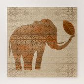 Elephant Tribal Kunstontwerp Legpuzzel (Verticaal)