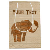 Elephant Tribal Kunstontwerp Medium Cadeauzakje (Voorkant)
