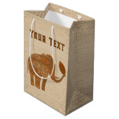 Elephant Tribal Kunstontwerp Medium Cadeauzakje (Achterkant Gekanteld)