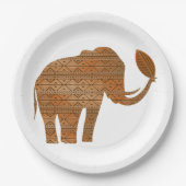 Elephant Tribal Kunstontwerp Papieren Bordje (Voorkant)