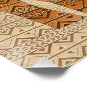 Elephant Tribal Kunstontwerp Perfect Poster (Hoek)