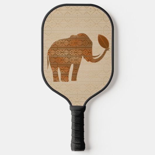 Elephant Tribal Kunstontwerp Pickleball Paddle (Voorkant)