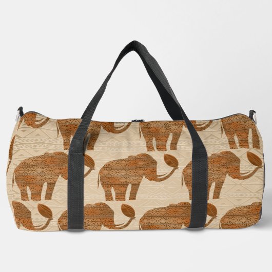 Elephant Tribal Kunstontwerp Plunjezak (Voorkant)