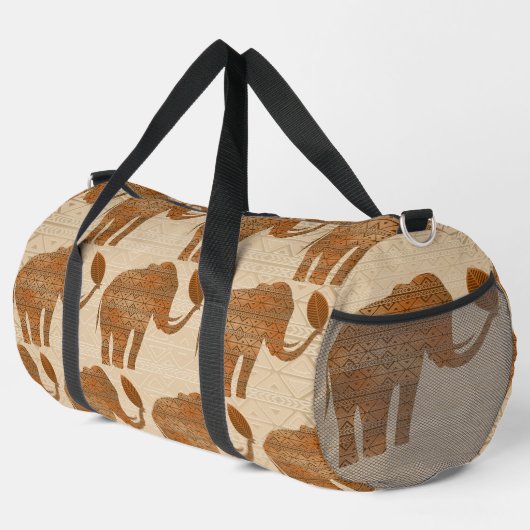 Elephant Tribal Kunstontwerp Plunjezak (Rechterhoek)