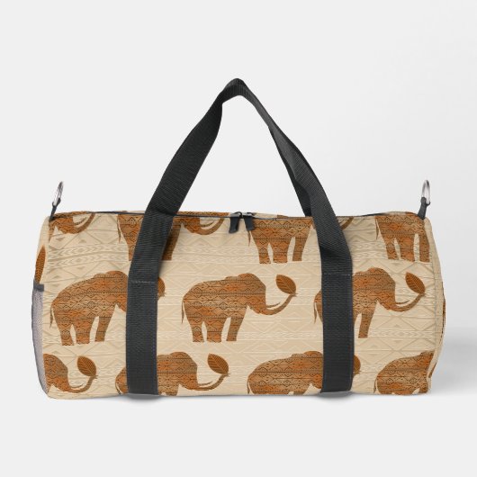 Elephant Tribal Kunstontwerp Plunjezak (Achterkant)