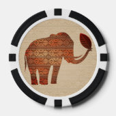 Elephant Tribal Kunstontwerp Poker Chips (Voorkant)
