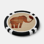 Elephant Tribal Kunstontwerp Poker Chips (Enkel)