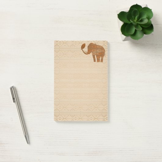 Elephant Tribal Kunstontwerp Post-it® Notes (Kantoor)