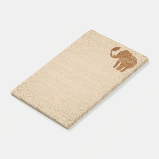 Elephant Tribal Kunstontwerp Post-it® Notes (Schuin)