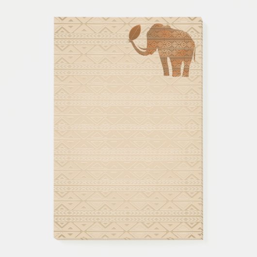 Elephant Tribal Kunstontwerp Post-it® Notes (Voorkant)
