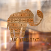 Elephant Tribal Kunstontwerp Raamsticker (Vel 2)