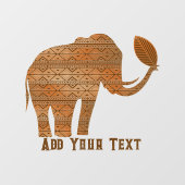 Elephant Tribal Kunstontwerp Raamsticker (Vel)