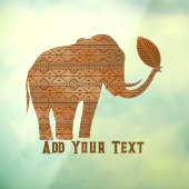 Elephant Tribal Kunstontwerp Raamsticker (Vel 3)