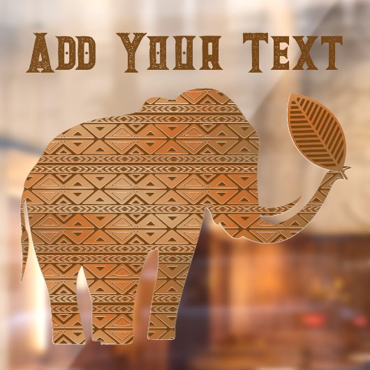Elephant Tribal Kunstontwerp Raamsticker (Vel 2)