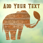 Elephant Tribal Kunstontwerp Raamsticker (Vel 3)