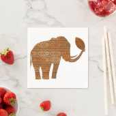 Elephant Tribal Kunstontwerp Servet (Insitu)