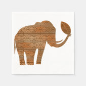 Elephant Tribal Kunstontwerp Servet (Voorkant)