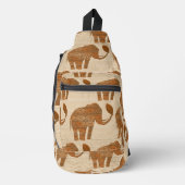 Elephant Tribal Kunstontwerp Sling Bag (Voorkant)
